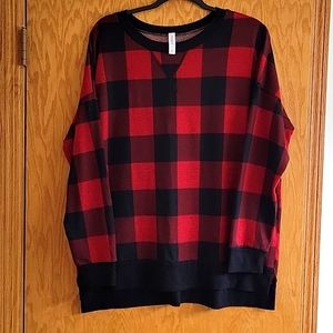 Honey Me Buffalo plaid weekender. Large